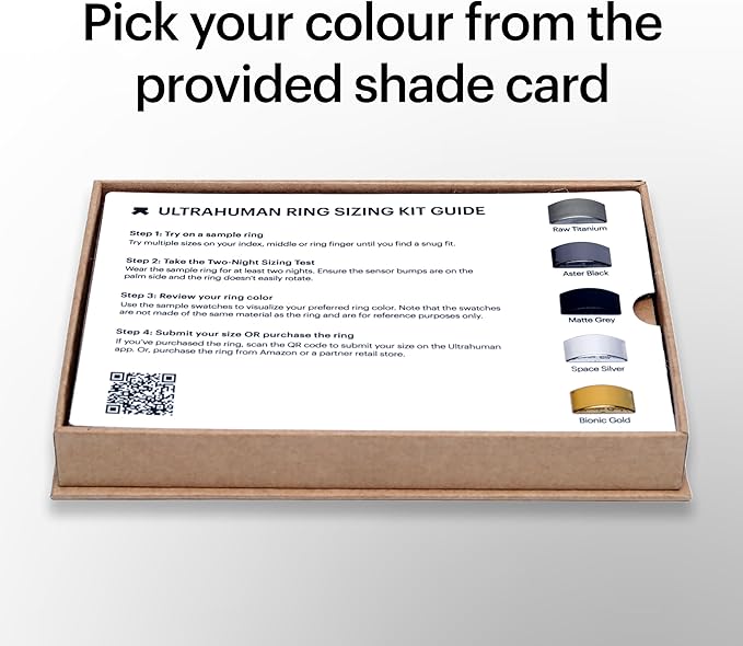 ULTRAHUMAN Ring AIR Sizing Kit | Choose from Sizes 5-14 | Sizing Guide for Your Smart Wearable Ring