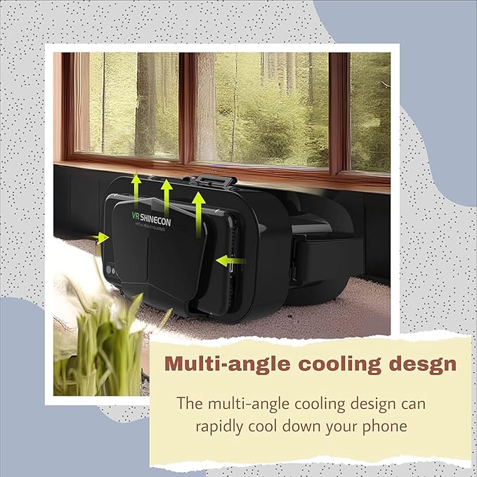 VR Headset with Controller for iPhone & Android – 3D Virtual Reality Glasses for 4.7″–6.5″ Phones, Adjustable Goggles for Movies, Games, Gift-Ready (Standard Edition (with Controller))