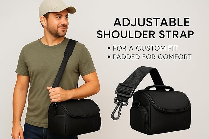 Acuvar Large Camera Bag, Digital Camera Case, Camcorder Bag & Large Camera Equipment Bag for Nikon,Canon,Sony,Olympus,Panasonic,Pentax & Samsung, DSLR Gadget Camera Case, Travel Case For Photographers