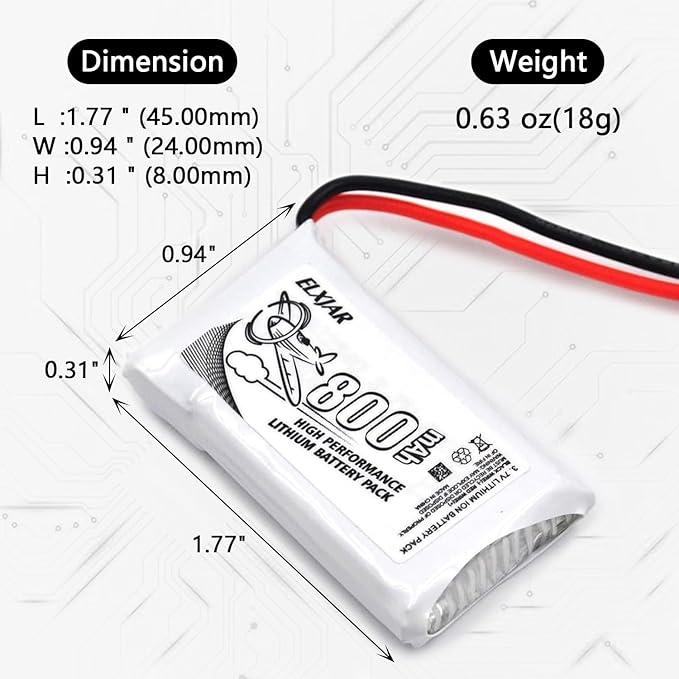 (10-Pack) 3.7V 800mAh Lithium Battery with 5-in-1 Charger for SYMA X5C X5C-1 X5 X5SC X5SW H5C V931 S5C S5W SS40 FQ36 T32 T5W H42 CW4 Remote Control Drone
