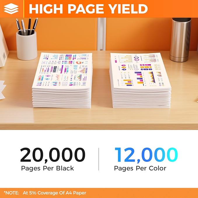 TK-8317 TK8317 High Capacity Toner Cartridge Set 4-Pack Replacement for TK-8317K TK-8317M TK-8317C TK-8317Y Toner Compatible with Kyocera TASKalfa 2550ci Printer Copy Ink (Black Cyan Magenta Yellow)