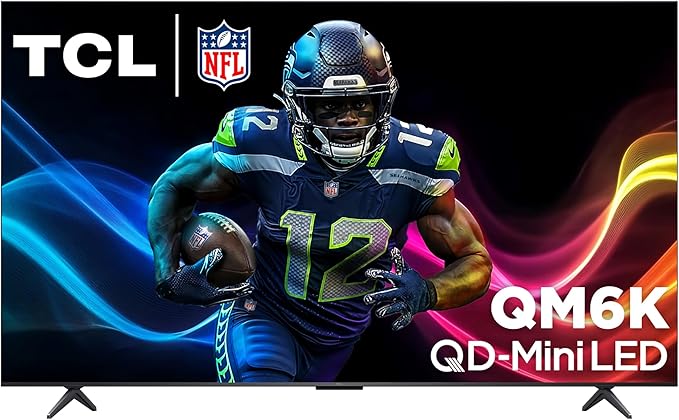 TCL 85-Inch Class QM6K Series QD-Mini LED 4K UHD Google Smart TV Best Value Mini-LED TV - QLED, 144hz, 288hz Gaming Rate, High Contrast Screen, Onkyo Audio, Dolby Atmos (85QM6K, 2025 Model)