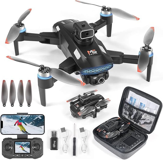Mini Drone With 4K Dual Cameras, RC Quadcopter with Altitude Hold, Drone With One Key Start, Waypoint Fly, Headless Mode, 3D Flip, 3 Speeds Modes,Foldable RC Quadcopter, Remote Control Drone for Beginners