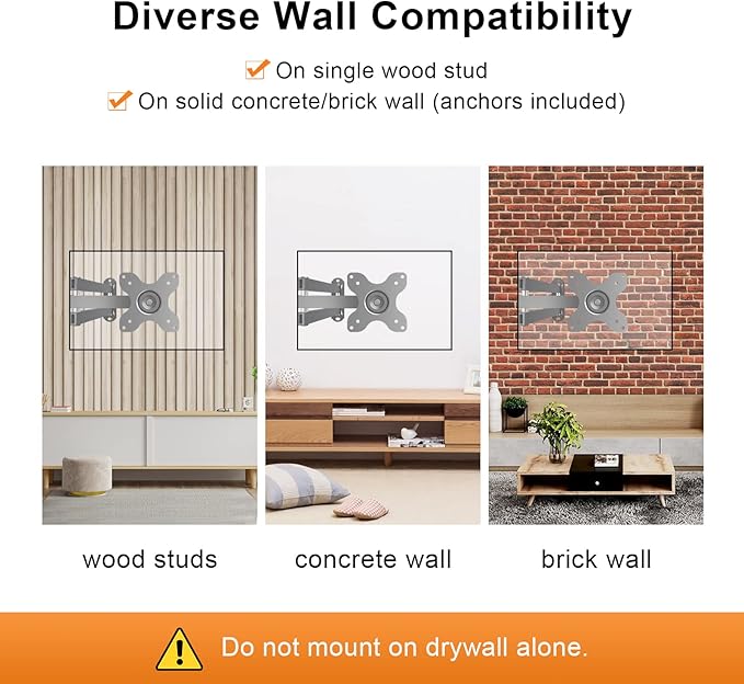 2 Packs TV Wall Mount, Bracket for Most 13-32 inch LED, LCD Monitor and Plasma TVs, Max VESA 100x100mm by XINLEI (MA1330-2)