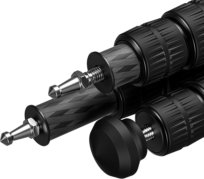 Leofoto LS-223CX+LH-25 Travel Tripod, Tabletop Tripod, Ranger Series, Carbon Fiber, 3 Leg Sections, Lightweight, Ball Head Set