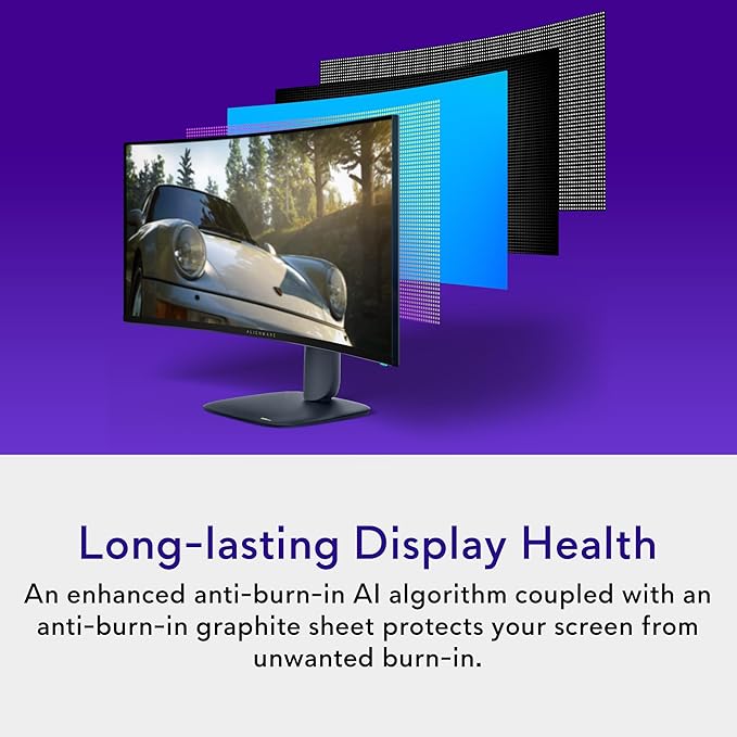 Alienware 34 240Hz QD-OLED Curved Gaming Monitor - AW3425DW - 34.2-inch WQHD (3440 x 1440) 240Hz 0.03ms Display, 1800R Curve, AMD FreeSync Premium Pro, VESA AdaptiveSync, VESA DisplayHDR TrueBlack 400