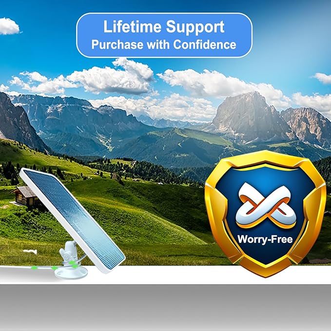 JJMASEE Solar Panel Charger for Arlo Essential/XL Spotlight Cam and Essential 2K/2K XL (2nd Gen), with 13FT Weatherproof Long Cable and 360° Adjustable Aluminium Alloy Mount(3 Pack)