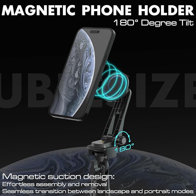UBeesize Upgraded 12'' Ring Light with 62'' Tripod Stand and Magnetic Phone Holder,LED Selfie RingLight for iPhone with Wireless Remote,Circle Light for Tiktok/YouTube/Photography/Makeup/Live Stream
