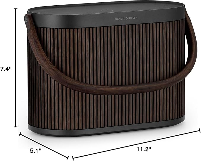 Bang & Olufsen Beosound A5 - Portable Bluetooth Speaker with Wi-Fi Connection, Carry-Strap, Dark Oak