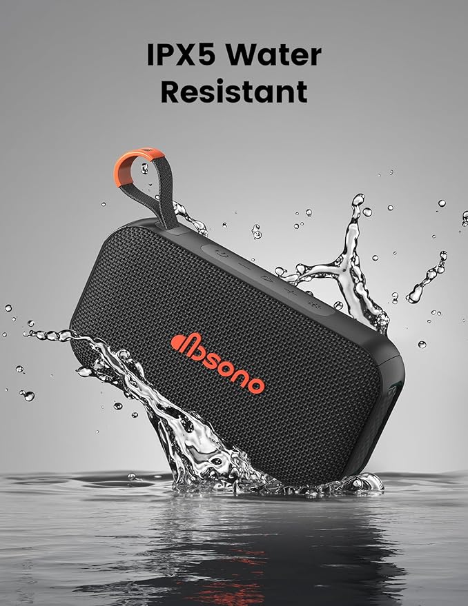 Portable Bluetooth Speaker Wireless: White Elephant Gifts Stocking Stuffers for Adults/Men/Teens, 30H Playtime, Powerful Bass, RGB Lightshow, IPX5 Water Resistant, Beach Vacation Essentials, Black