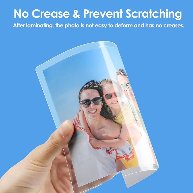 KTRIO 100 Pack Thermal Laminating Sheets 5 Mil, Hold 4 x 6 inch Photo Laminate Pouches for Laminator, Clear Lamination Paper Protection 4.3 x 6.25 inch, Round Corner, Home & Office