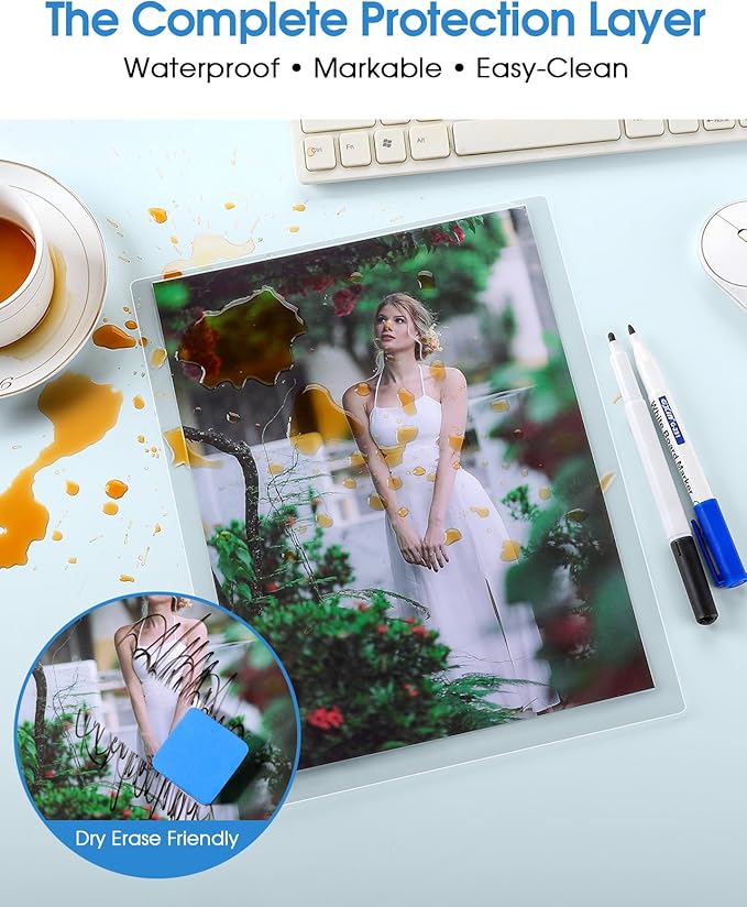 KTRIO Laminating Sheets, Hold 8.5 x 11 inches Sheets, 30 Pack, 3 Mil Clear Thermal Laminate Pouches for Laminator, 9 x 11.5 inch Lamination Paper for School, Home & Office