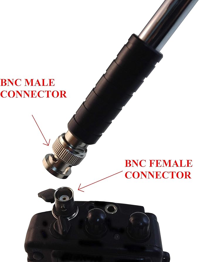 TW-999BNC BNC Male Handheld Antenna Scanner Antenna (20-1300MHz) with BNC Male Connector for Scanner Radio and Frequency Counters
