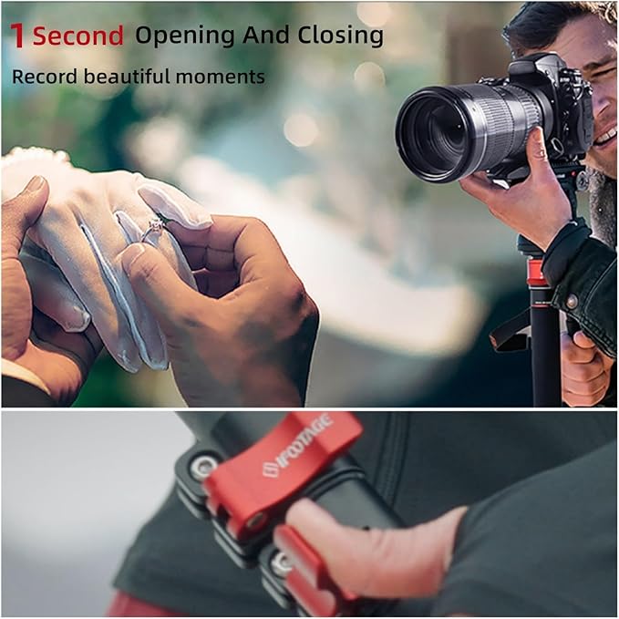 IFOOTAGE Cobra 3 C180F,Camera Monopod with Tripod Base,Carbon Fiber Professional Video Monopod,Suitable for SLR Cameras and Camcorders(71")