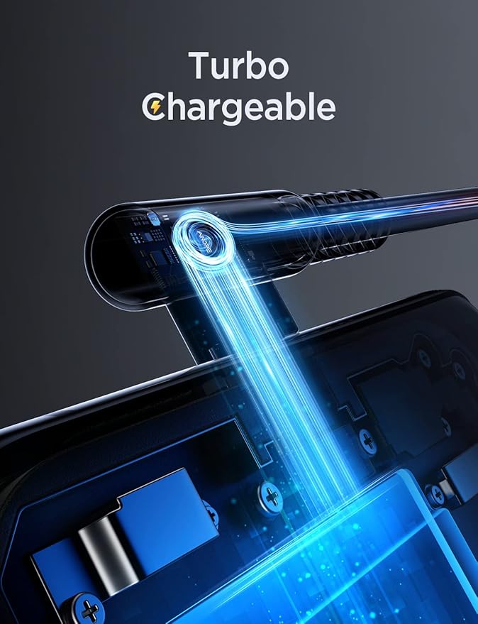 AINOPE USB C Cable 60W 2-Pack 6.6ft Nylon Braided USB C to USB C Cable Type C Charger Fast Charging Right Angle USBC Cable Charger Cord for iPhone 16 Pro Max 15 Plus Samsung S24 S23 iPad Space Gray