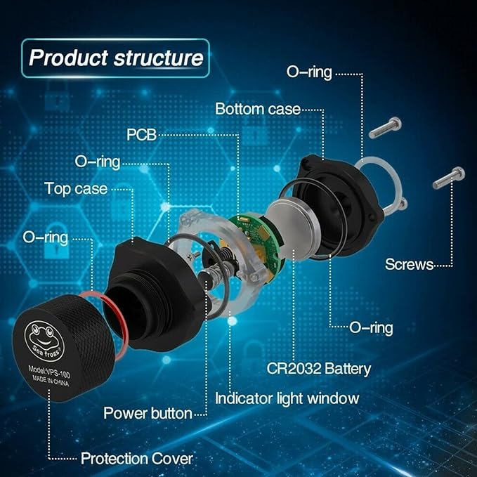 SeaFrogs Vacuum Pump VPS-100 Pre-Dive Vacuum Leak Check System for Seafrogs Meikon Underwater Camera Housings Case with Vacuum Pump System Design