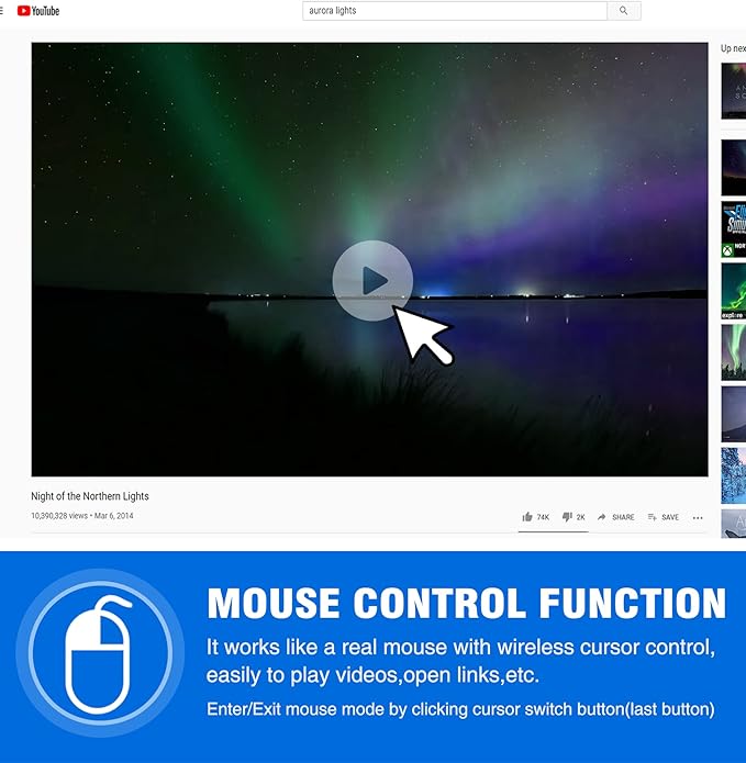 DINOSTRIKE USB-A and USB-C Presentation Clicker with Air Mouse Control, Rechargeable Wireless Presenter Remote PPT Pointer RF 2.4GZ PowerPoint Clicker Slide Advancer for Mac Computer Laptop