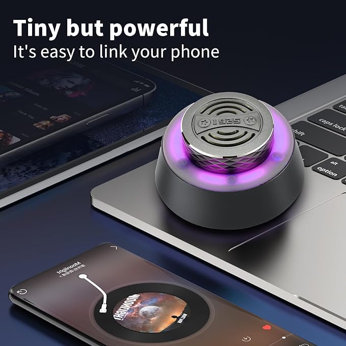 Bluetooth Shower Speaker, IP67 Waterproof Wireless Speaker with Colorful LED Lights, True Wireless 3D Stereo Sound, Portable Outdoor Speakers for Beach, Pool, Kayak, Travel, and Home Use (Blue)