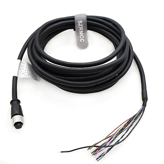 SZRMCC M12 A Code 17 Pin Female to Open Vision Sensor Cable for Cognex in-Sight 3D-L4000 Sick Visionary-T 3D/2D HIKROBOT ID3000 Code Reader SC3000/SC2000E MV-SC6050C Machine Vision