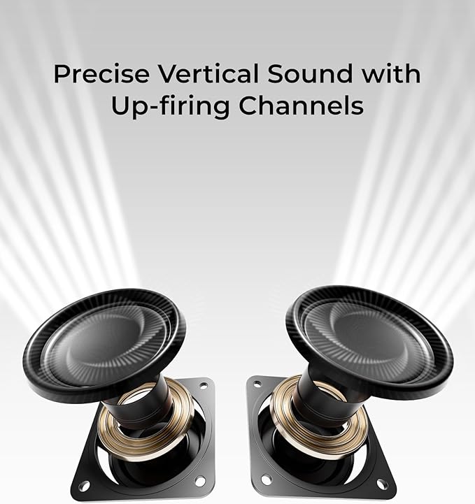 ULTIMEA 3.1.2ch Sound Bar with Dolby Atmos, Surround Sound System for TV with 6.5 inch Subwoofer, Sound Bar for Smart TV, Soundbar with Subwoofer for Home Theater, BT 5.4, HDMI eARC, Skywave F30 Boom