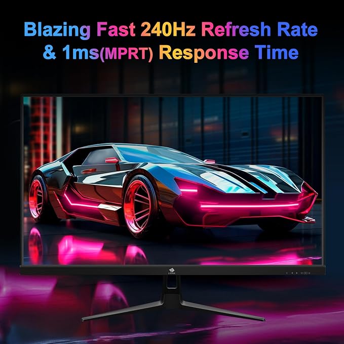 Z-Edge 27 inch Gaming Monitor, FHD 1080P 240Hz, Ultra-Fast MPRT 1ms Monitor, DCI-P3 99%, SRGB 120%, 8 bits, UG27PJ Frameless Bezel, 2X DP 1.4 Ports and 2X HDMI 2.0 Ports