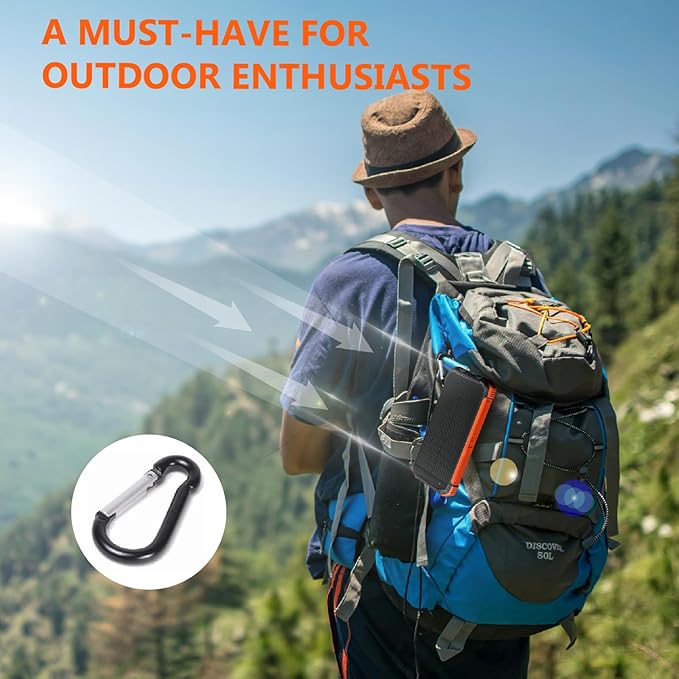 Solar Charger Power Bank 20,000mAh Portable Wireless Charger, Fast Charging External Battery Bank with 6 Outputs for Cell Phones,Portable Solar Panel with Dual Flashlight for Camping