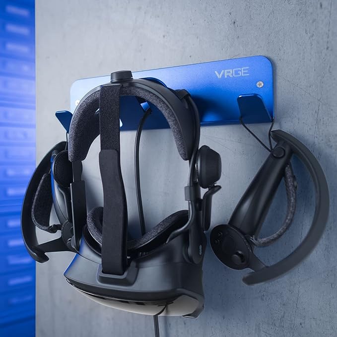 VRGE VR Wall Mount Storage Stand Hook - for Meta/Oculus Quest 3/2 - Rift-S - HTC Vive Pro - PS5 VR2 - Valve Index and Mixed Reality Headsets