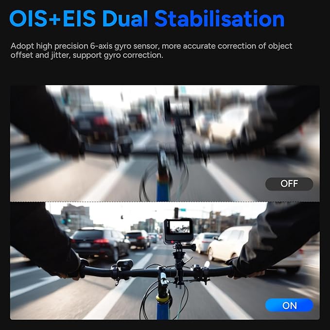 SJCAM SJ20 Action Camera 4K, F2.0/F1.3 Dual Lens, 154° FOV HDR, Low Light, 1850mAh Battery, Stabilization, Waterproof, 8X Zoom, Helmet Kits, Support Ext MIC& Remote Control