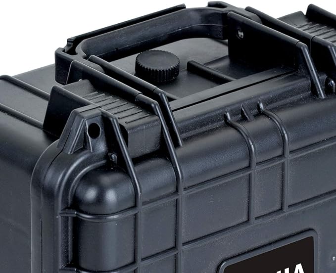 MEIJIA Portable All Weather Waterproof Camera Case With Foam,Fit Use of Drones,Camera,Equipments,Elegant Black,10.62 x9.68x6.87inches