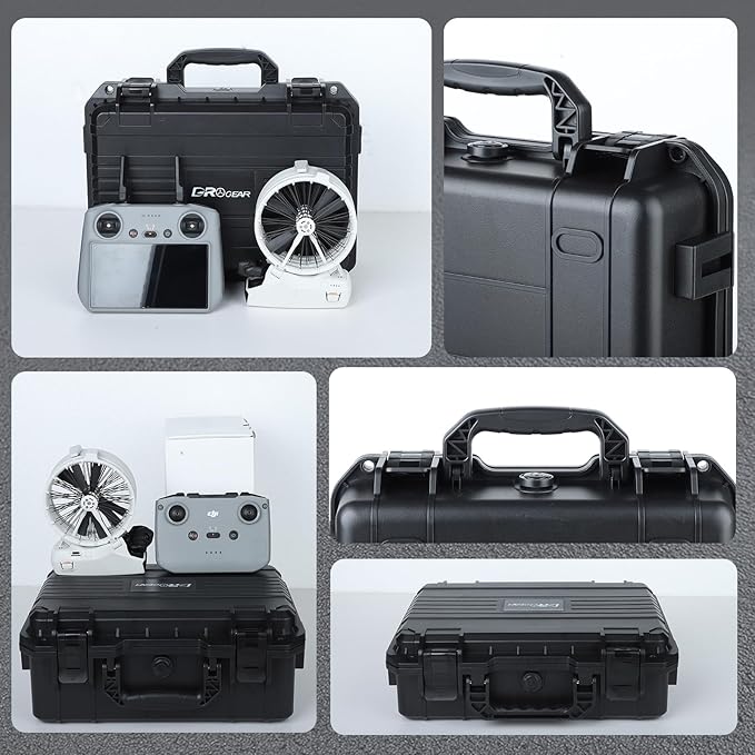 Travel Hard Case for DJI Flip, Fly More Combo | Holds Up to 7 Batteries, Fits Drone, DJI RC 2 / RC-N2 Remote Controller, Charging Hub & Accessories | IP67 Waterproof, Shockproof, Dustproof