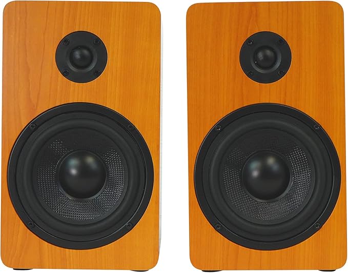 Rockville RockShelf 54C V2 360W Wood 5.25" Bookshelf Speakers/4 Ohm, Audiophile Woofer, Silk Tweeter, Wall-Mountable, for Home Theater and Music Enthusiasts