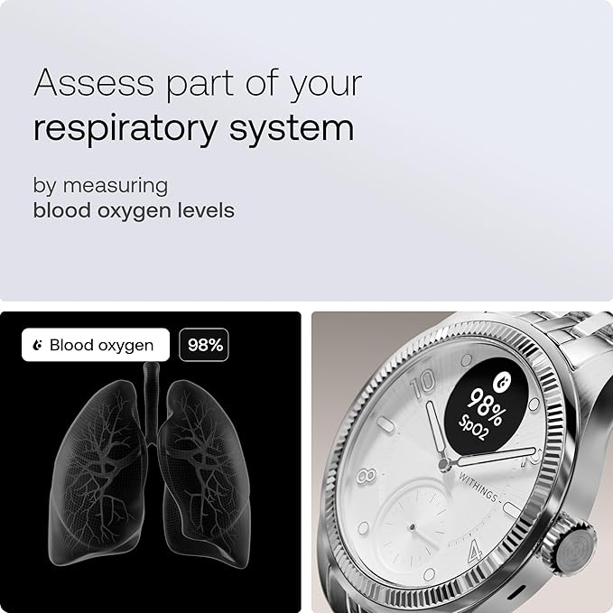 Withings ScanWatch Nova Brilliant Health Smart Watch for Women/Men with ECG, SPO2, Temperature, Sleep, Respiratory Health, Menstrual Cycle Tracker, 30D Battery