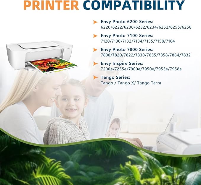 64XL Ink Cartridge Replacement for HP Ink 64, 64XL Ink Cartridge Combo Pack Works with Envy Photo 7855 7858 6252 6255 7800 7100 7155 7158 Tango Series Printer (1Black 1Color)