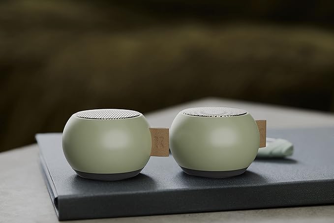 aGO mini Portable Bluetooth Speaker, Water Resistant (IPX5), Up to 12 Hours of Wireless Play, Stereo Sound, Wireless Speaker for Indoor and Outdoor (Green)