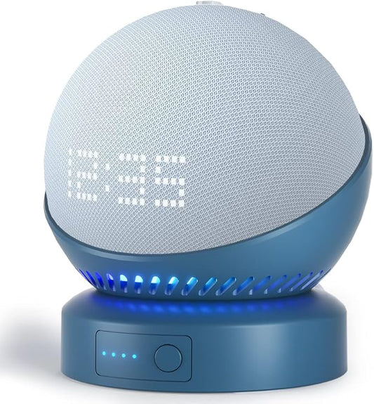 Battery Base for Echo Dot 5th Gen Portable Echo Dot 4th and 5th and Homepod Mini Gen Battery Base Pack, Not Including dot Speaker (Blue)