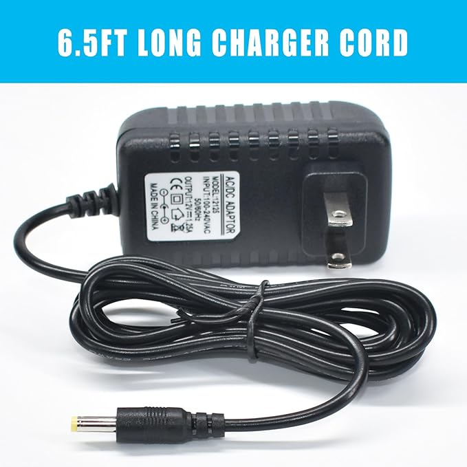 15W Power Cord Replacement for Alexa Dot 3rd Gen/4th Gen/5th Gen/Kids Edition/TV Cube/Show 5/ Echo Pop/C78mp8/GP92NB Charger, Adapter Charger Power Cord, 6.5Ft Black