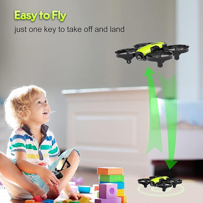 Loolinn | Drones for Kids Gift with Camera - Mini Drone with 90° Adjustable Camera, Safe for Kids, Photos and Videos, Includes three batteries (Gift for Kids)