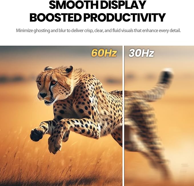 CRUA 27" 4K White Monitor, UHD(3840x2160P) IPS Panel, 60Hz Computer Monitor, Supports AMD Freesync, USB Type-C, 120% sRGB, Built-in Speakers, Wall Mountable, for Work, Streaming, and Home Office