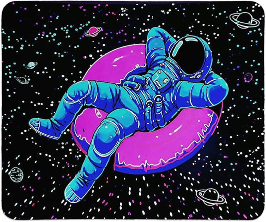 hold fizz Gaming Astronaut Space Mouse Pad, Small Cool Galaxy Gamer Mouse Pad, Cool Gaming Mousepad Accessories for Desk, Laptop, Computer, Office, Boys Kids Room Decor, 9.5x7.9 Inch
