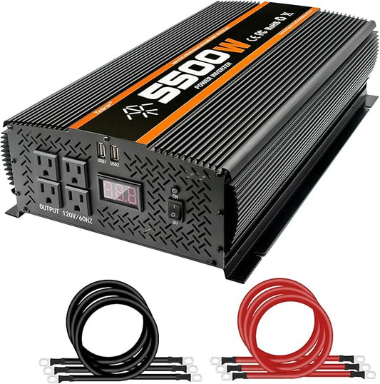 5500W Inverter, 5500W Power Inverter, DC12V to AC 110V/120V, RV Inverter, Truck Power Inverter, Vehicle Power Inverter