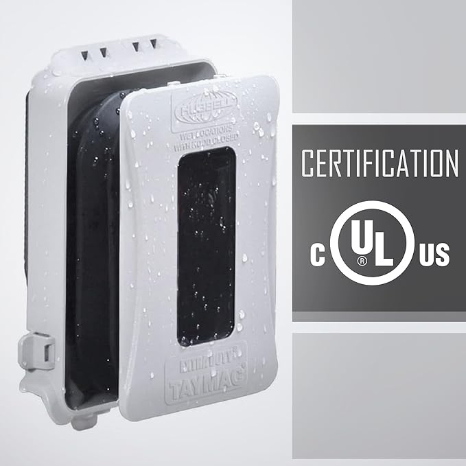 TAYMAC ML500W Single-Gang Mount 16-in-1 Flat Nonmetallic Weatherproof Vertical/Horizontal, 1-Pack, White