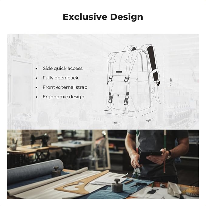 K&F Concept Camera Backpack, Camera Bags for Photographers Large Capacity Camera Case with Raincover,15-15.6 Inch Laptop Compartment Compatible for Canon/Nikon/Sony/DJI Mavic Drone