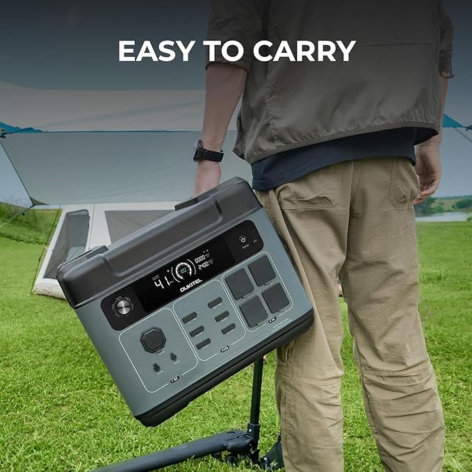 OUKITEL P2001 Plus 2400W/2048Wh Solar power station,2400W Solar Generator with 400W Solar Panels, 1800W Super Fast Charging, Emergency Power Station for Home, Camping, Outdoor Battery Backup