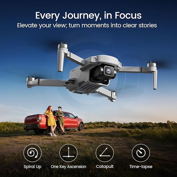 Holy Stone HS360D GPS Drones With 4K Camera For Adults, 249g RC Quadcopter with 80-Min Flight Time, 20000ft Range FPV Transmission Beginner Drone, Auto Return, 2 Batteries, Upgraded HS360S