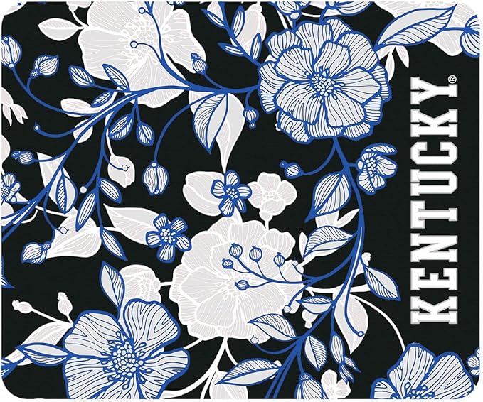 OTM Essentials Officially Licensed University of Kentucky Standard Fabric Mouse Pad, Desk Accessories, Standard Fabric Gaming Mouse Pad with Non-Slip Rubber Base, Wildcats, Floral Lace