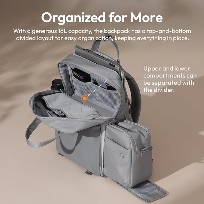 ULANZI F08 Camera Bag Lightweight, Professional Splash-proof Photography Camera Case Travel for Photographers Unisex Drone DSLR Mirrorless Camera Lens Tripod Holder 16'' Laptop-18L