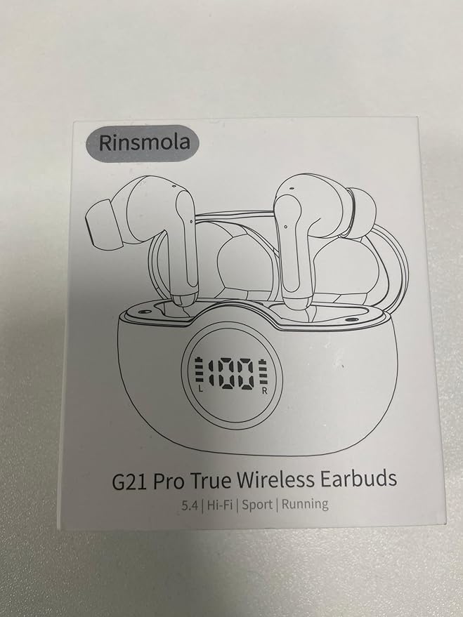 Wireless Earbuds, 2025 Bluetooth 5.4 Headphone 3D Bass Hi-Fi Stereo Ear Buds, 4 ENC Noise Cancelling Mic, 40H 3g USB-C in-Ear Earphone, IP7 Waterproof Workout Sport for Laptop Pad Android iOS, Black