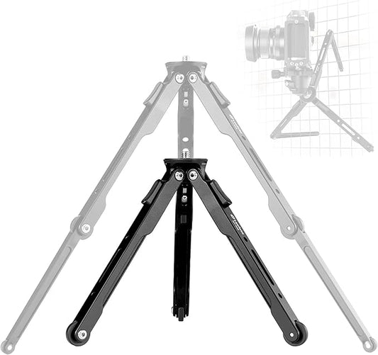 Aluminum Mini Table Tripod, Weight 162g/0.35lb, Maxload 5kg/11lb, Foldable Stand, Compact Lightweight Camera Spider Tripod, for Camera/Phone/Live Stream Light/Projector (MT-03S)