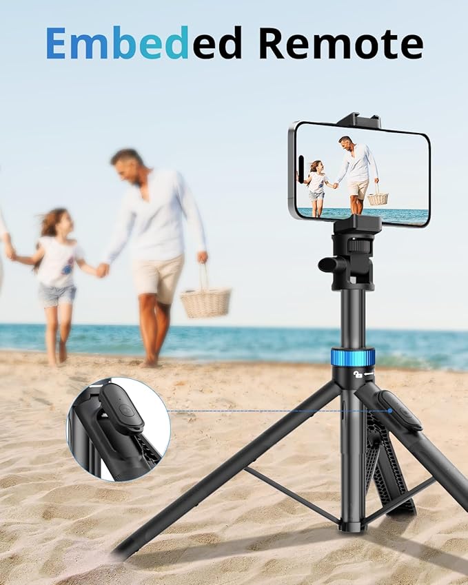 UBeesize 72" Phone Tripod - Tripod for iPhone & Selfie Stick with Phone Holder & Remote - Upgraded, Stable & Portable Stand for iPhone 17/16/15/14, Android, Cameras & Action Cams