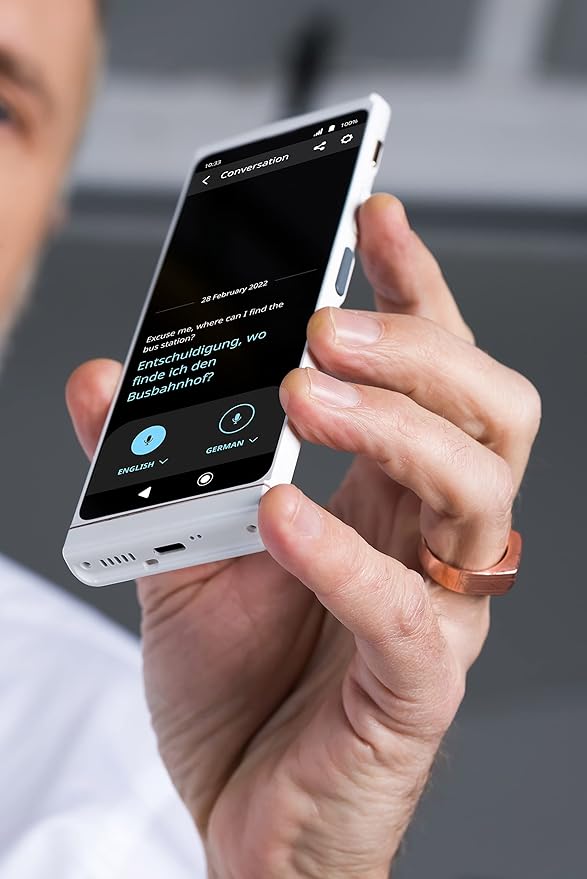 Vasco V4 Language Translator Device | 112 Languages | Free Lifetime Internet in Almost 200 Countries | Pearl White